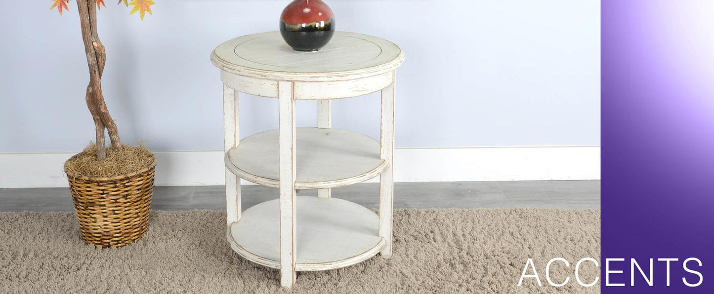 White Sand Side Table