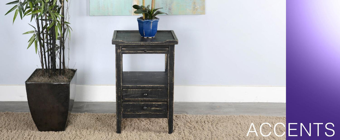 Black Sand Side Table