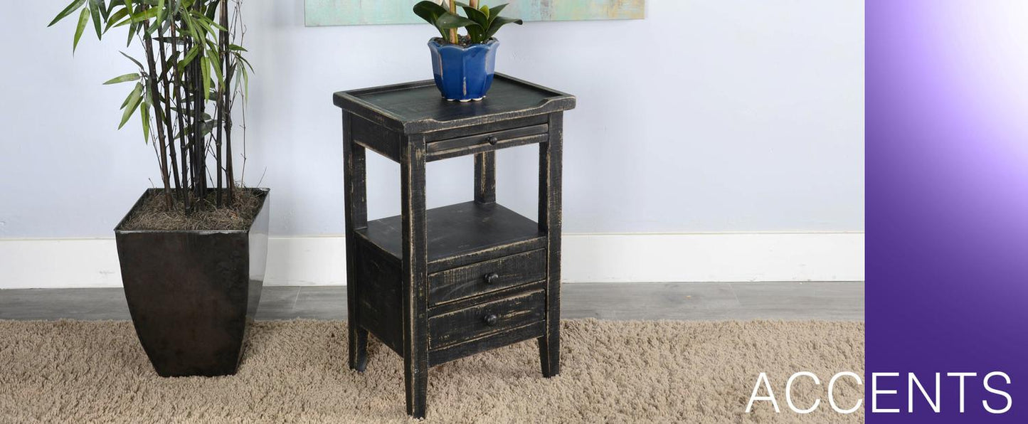 Black Sand Side Table