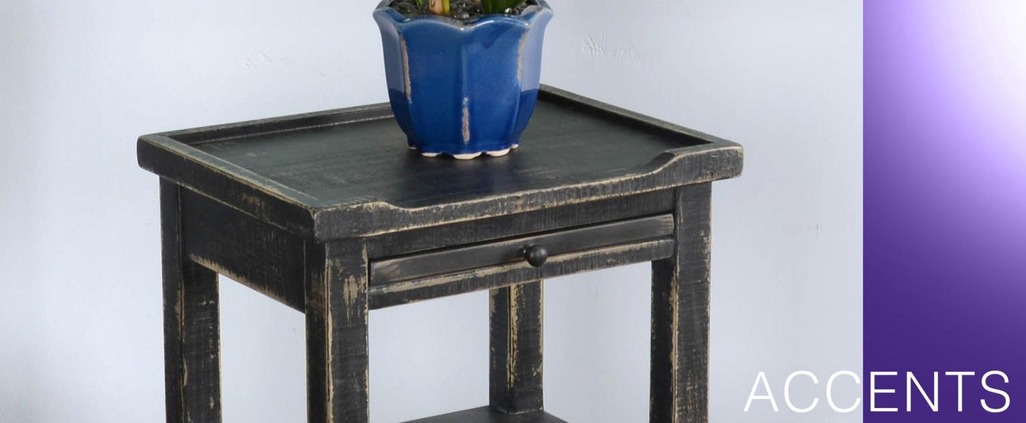 Black Sand Side Table