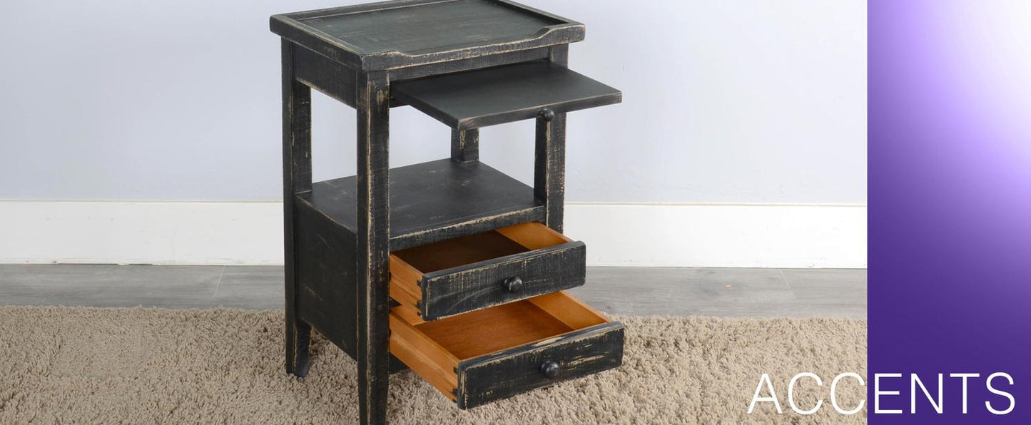 Black Sand Side Table