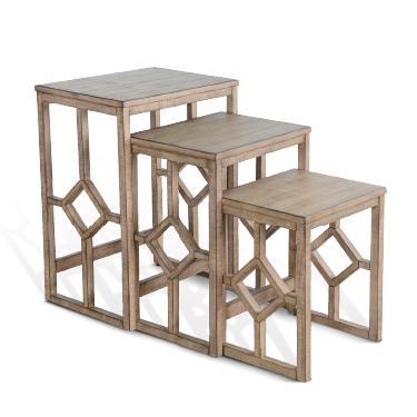 Beach Pebble Nesting Table