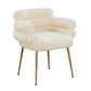 Dente Cream Faux Sheepskin Dining Chair by Inspire Me! Home Decor