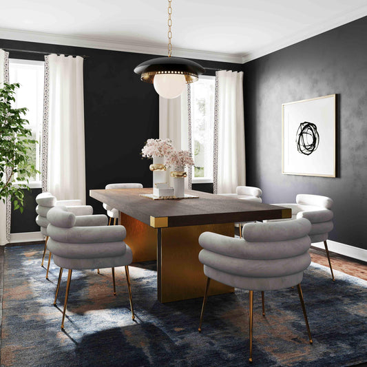 Dente Grey Velvet Dining Chair by Inspire Me! Home Decor