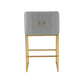 Lisa Grey Pleated Velvet Counter Stool by Inspire Me! Home Decor