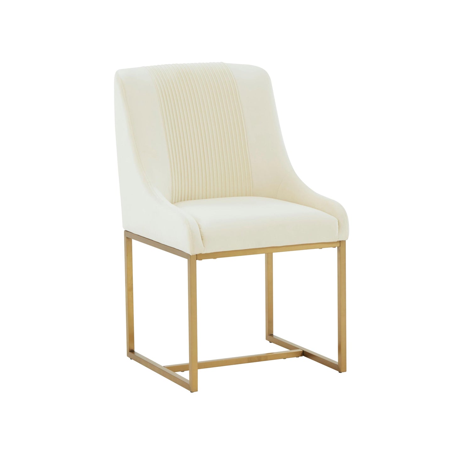 Lisa Cream Pleated Velvet Dining Chair by Inspire Me! Home Decor