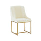 Lisa Cream Pleated Velvet Dining Chair by Inspire Me! Home Decor