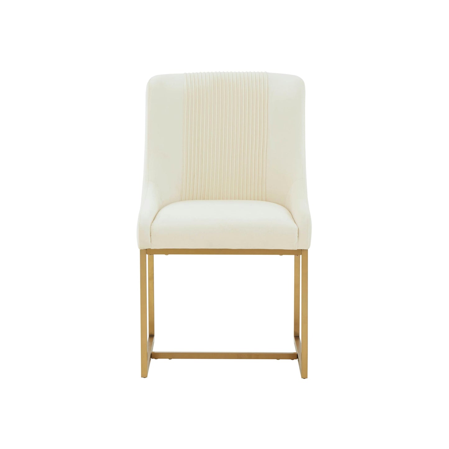 Lisa Cream Pleated Velvet Dining Chair by Inspire Me! Home Decor