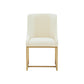 Lisa Cream Pleated Velvet Dining Chair by Inspire Me! Home Decor