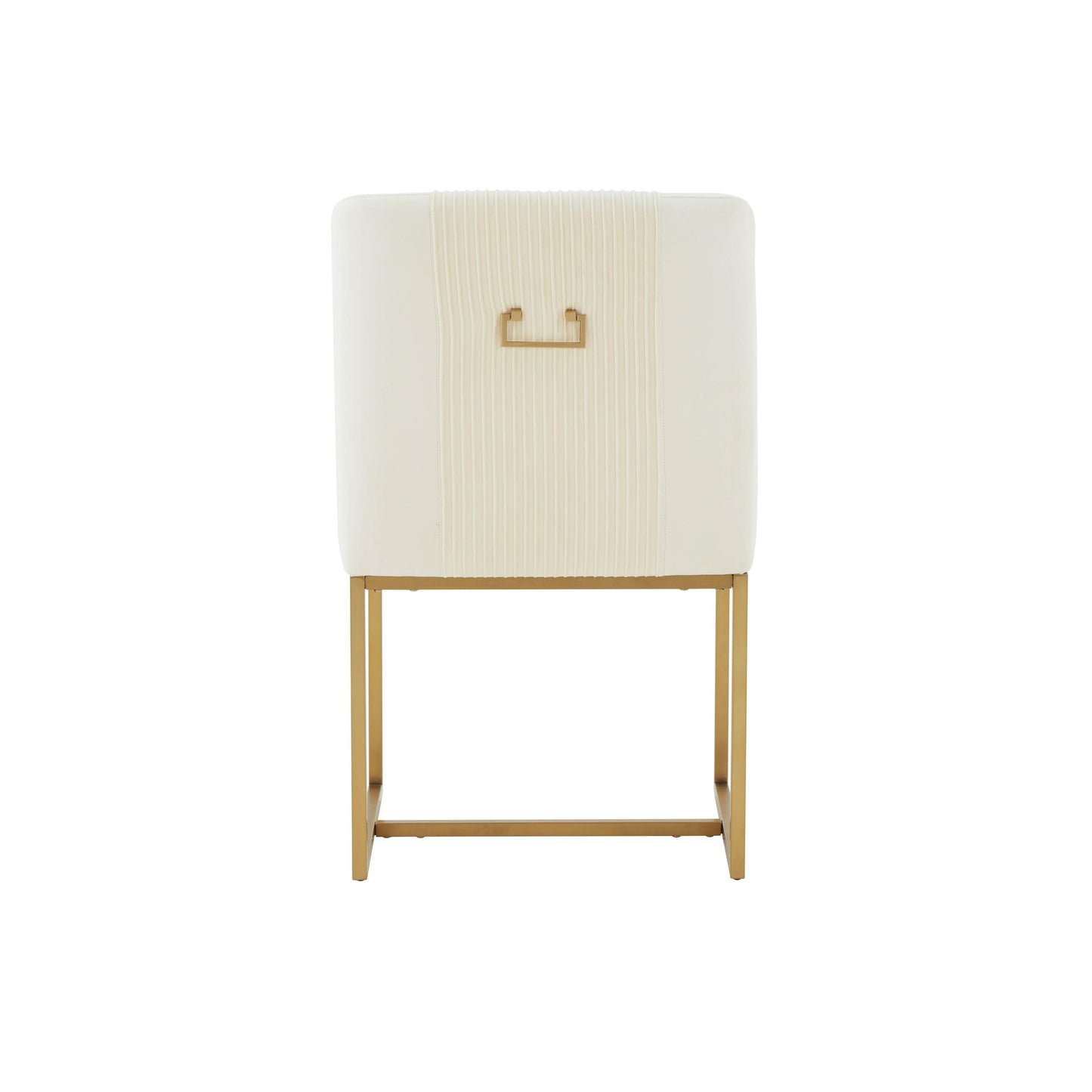 Lisa Cream Pleated Velvet Dining Chair by Inspire Me! Home Decor