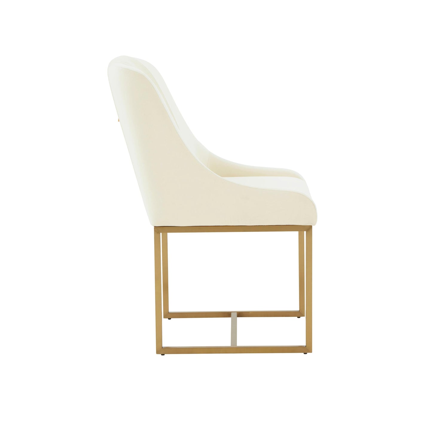 Lisa Cream Pleated Velvet Dining Chair by Inspire Me! Home Decor