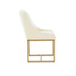 Lisa Cream Pleated Velvet Dining Chair by Inspire Me! Home Decor