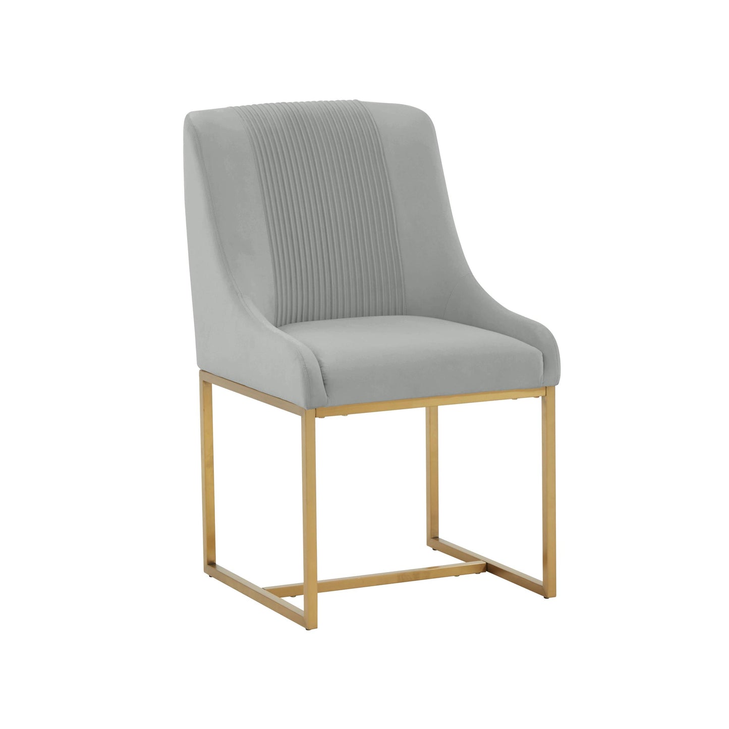 Lisa Grey Pleated Velvet Dining Chair by Inspire Me! Home Decor