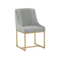 Lisa Grey Pleated Velvet Dining Chair by Inspire Me! Home Decor