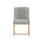 Lisa Grey Pleated Velvet Dining Chair by Inspire Me! Home Decor