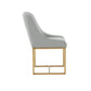 Lisa Grey Pleated Velvet Dining Chair by Inspire Me! Home Decor