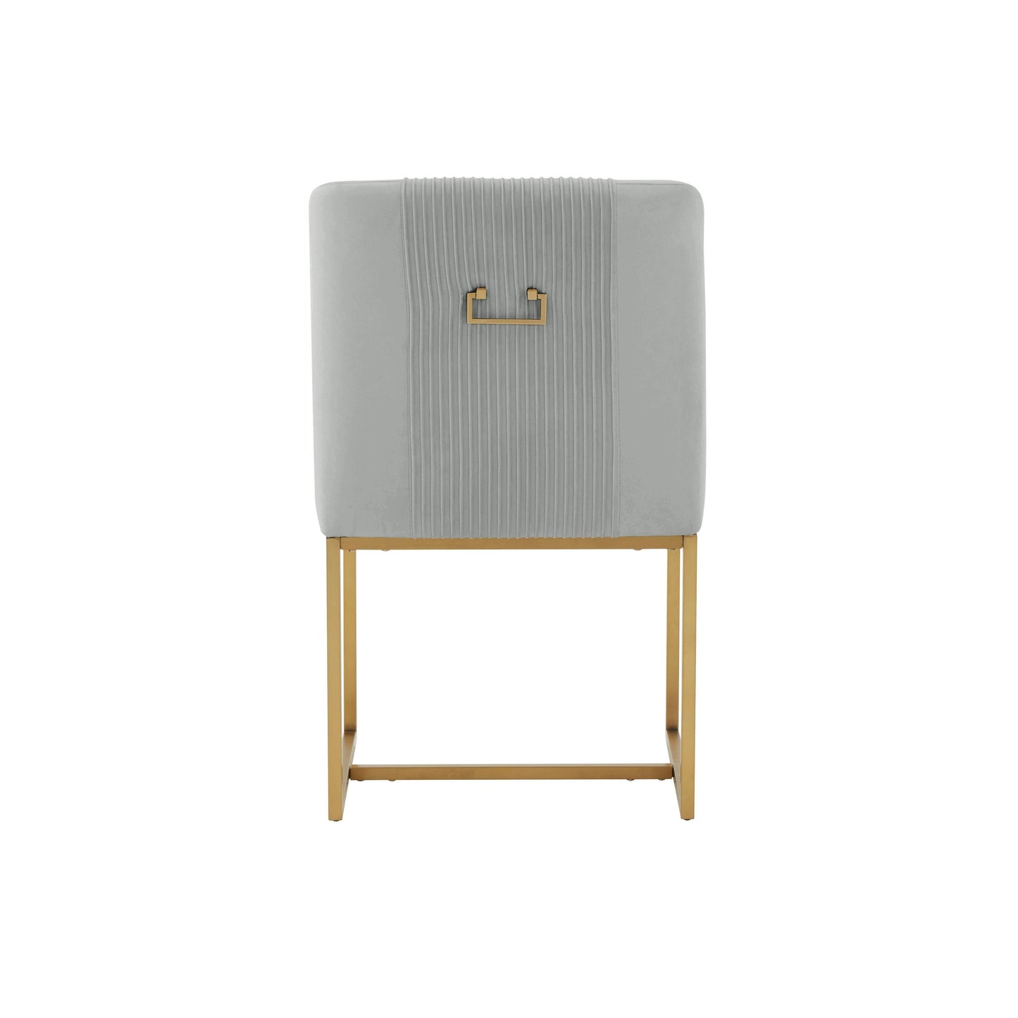 Lisa Grey Pleated Velvet Dining Chair by Inspire Me! Home Decor