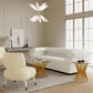 Elsa Cream Vegan Shearling Sofa by Inspire Me! Home Decor