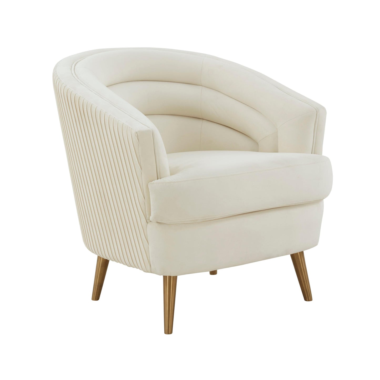 Jules Cream Velvet Accent Chair by Inspire Me! Home Decor