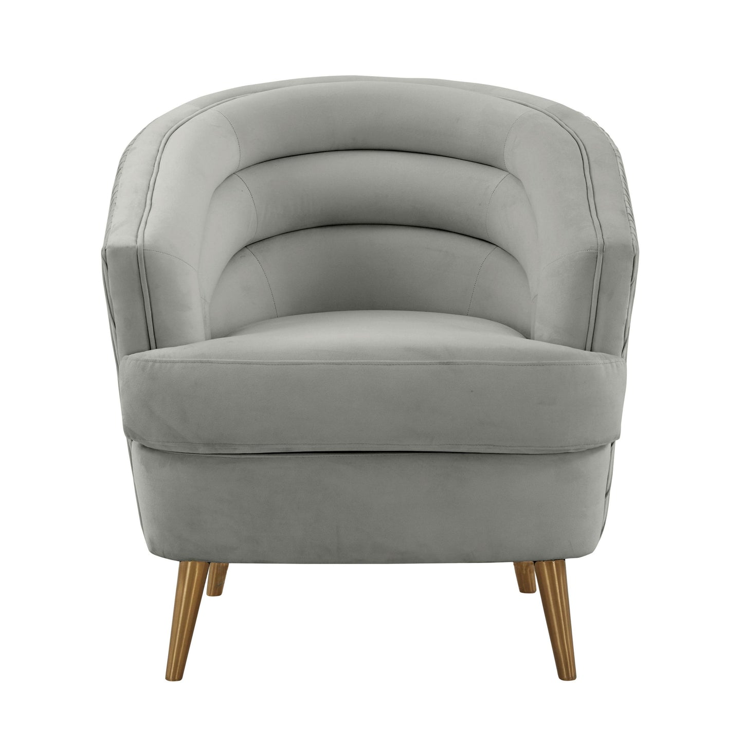 Jules Light Grey Velvet Accent Chair by Inspire Me! Home Decor