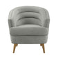 Jules Light Grey Velvet Accent Chair by Inspire Me! Home Decor