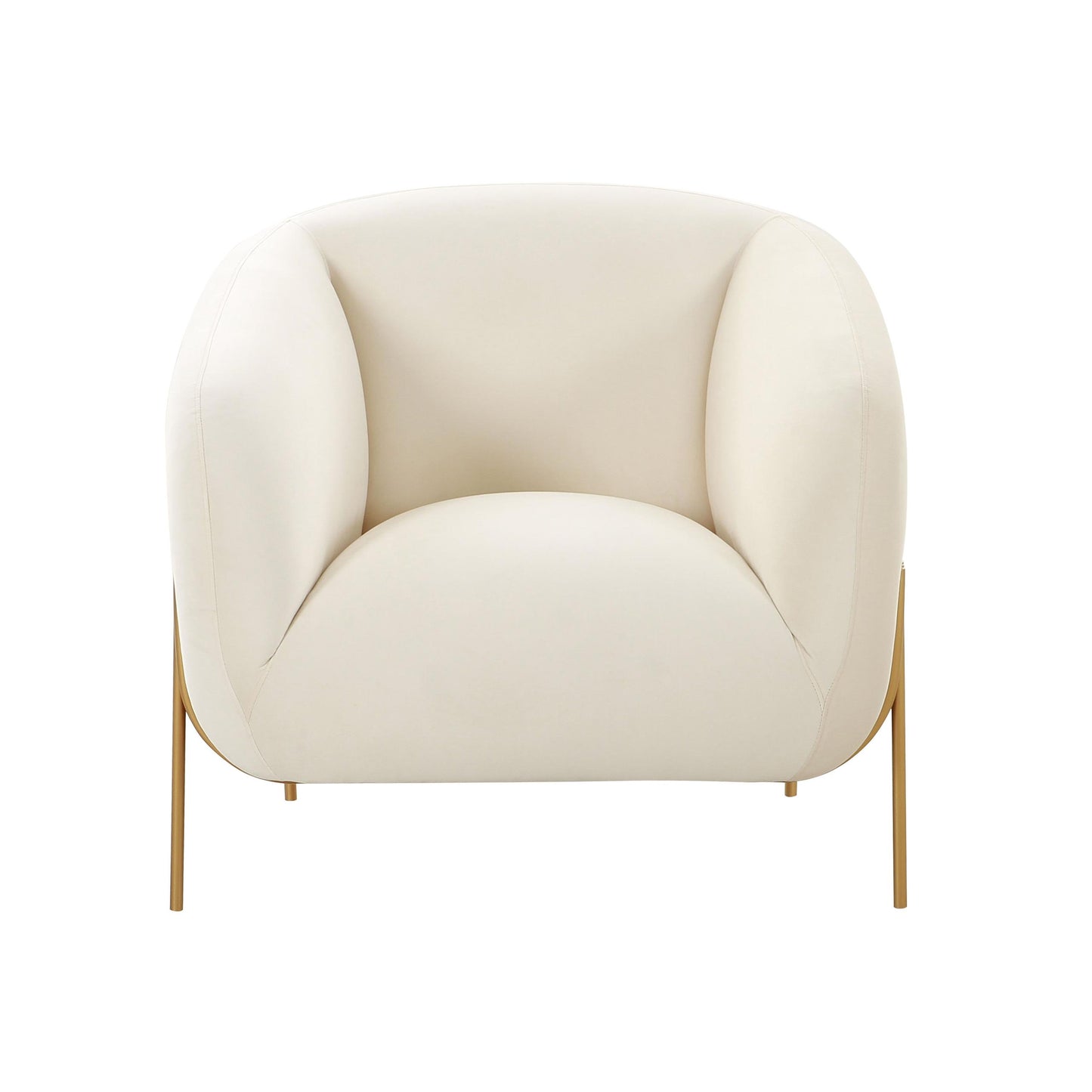 Kandra Cream Velvet Accent Chair by Inspire Me! Home Decor