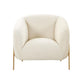 Kandra Cream Velvet Accent Chair by Inspire Me! Home Decor