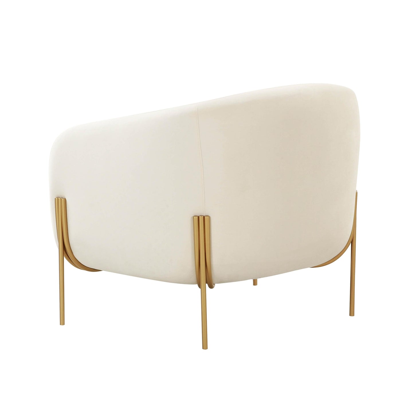 Kandra Cream Velvet Accent Chair by Inspire Me! Home Decor