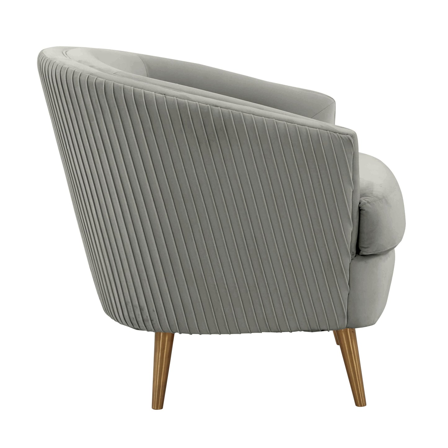 Jules Light Grey Velvet Accent Chair by Inspire Me! Home Decor