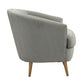 Jules Light Grey Velvet Accent Chair by Inspire Me! Home Decor