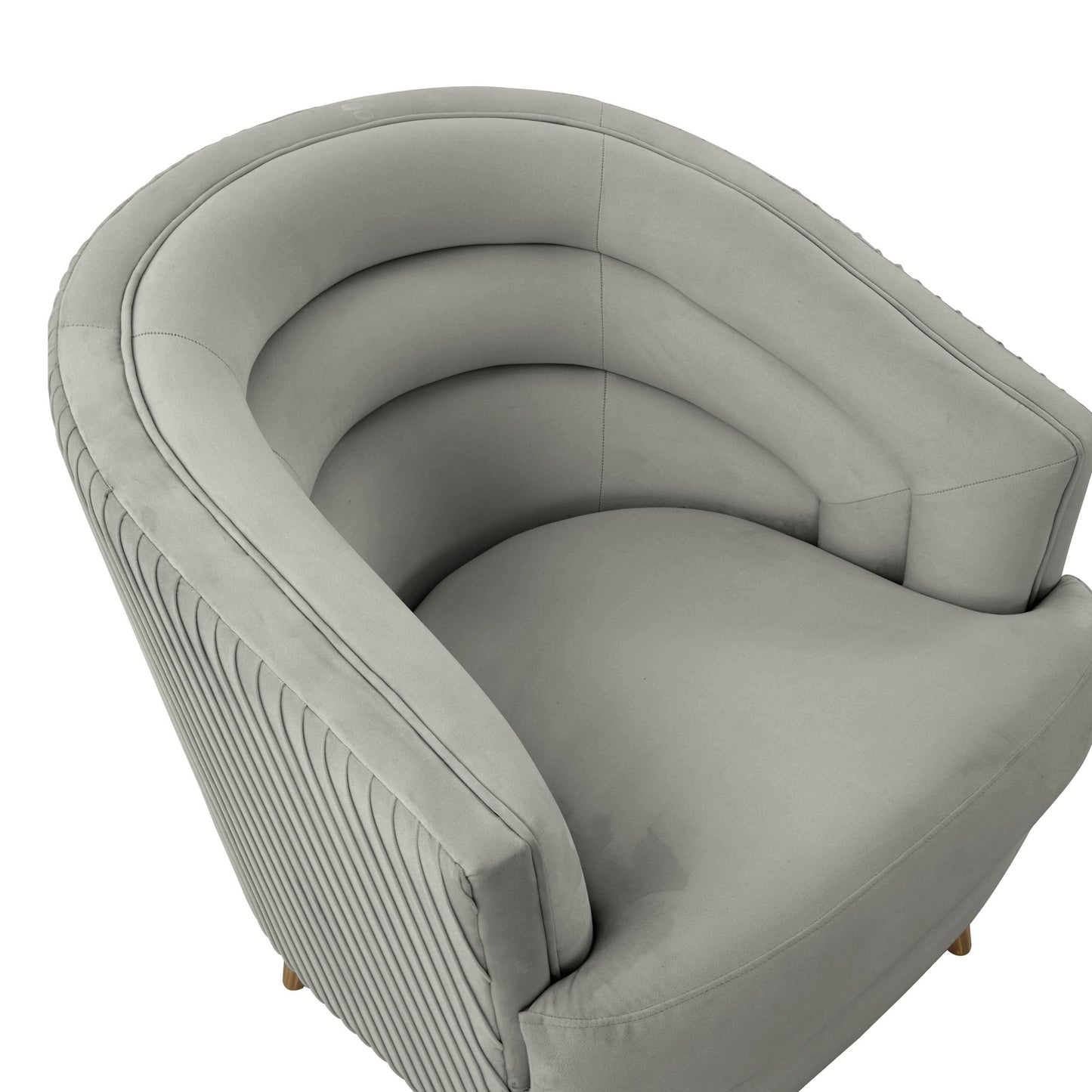 Jules Light Grey Velvet Accent Chair by Inspire Me! Home Decor
