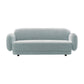 Kandor Sea Blue Textured Velvet Sofa