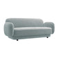 Kandor Sea Blue Textured Velvet Sofa