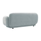 Kandor Sea Blue Textured Velvet Sofa