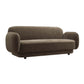 Kandor Chocolate Brown Textured Velvet Sofa