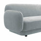 Kandor Sea Blue Textured Velvet Sofa