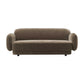 Kandor Chocolate Brown Textured Velvet Sofa