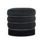 Lakka Black Velvet Ottoman