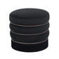 Lakka Black Velvet Ottoman