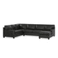 Ladson Leather U-Shaped Sectional