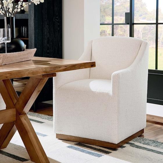 Banks Arm Chair with Maple Base