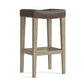 Vail Oak Leather Bar Saddle Stool