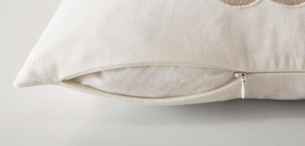 Macon Ivory+Natural Pillow Cover