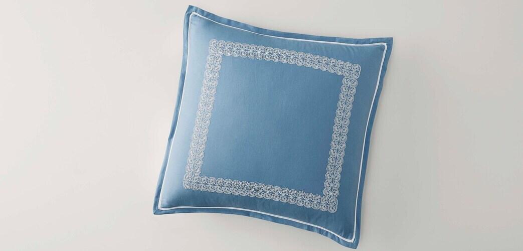 Lexington Euro Sham Blue/Iv