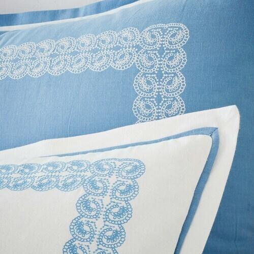 Lexington Euro Sham Blue/Iv