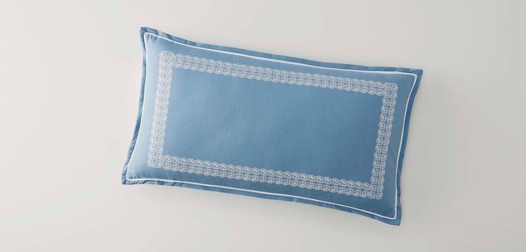 Lexington King Sham Blue/Iv