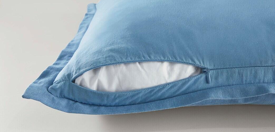 Lexington King Sham Blue/Iv