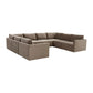 Willow Taupe Modular 8 Piece Large U Sectional