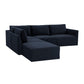 Willow Navy Modular 5 Piece LAF Sectional