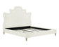 Serenity Cream Velvet Bed in Queen